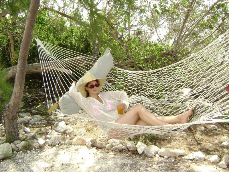 Cooling down in the waterfront hammock
