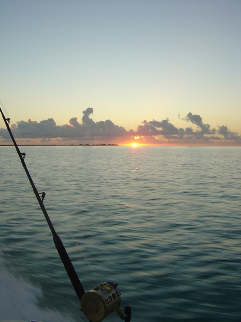 Sunrise from offshore